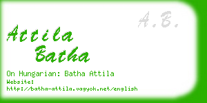 attila batha business card